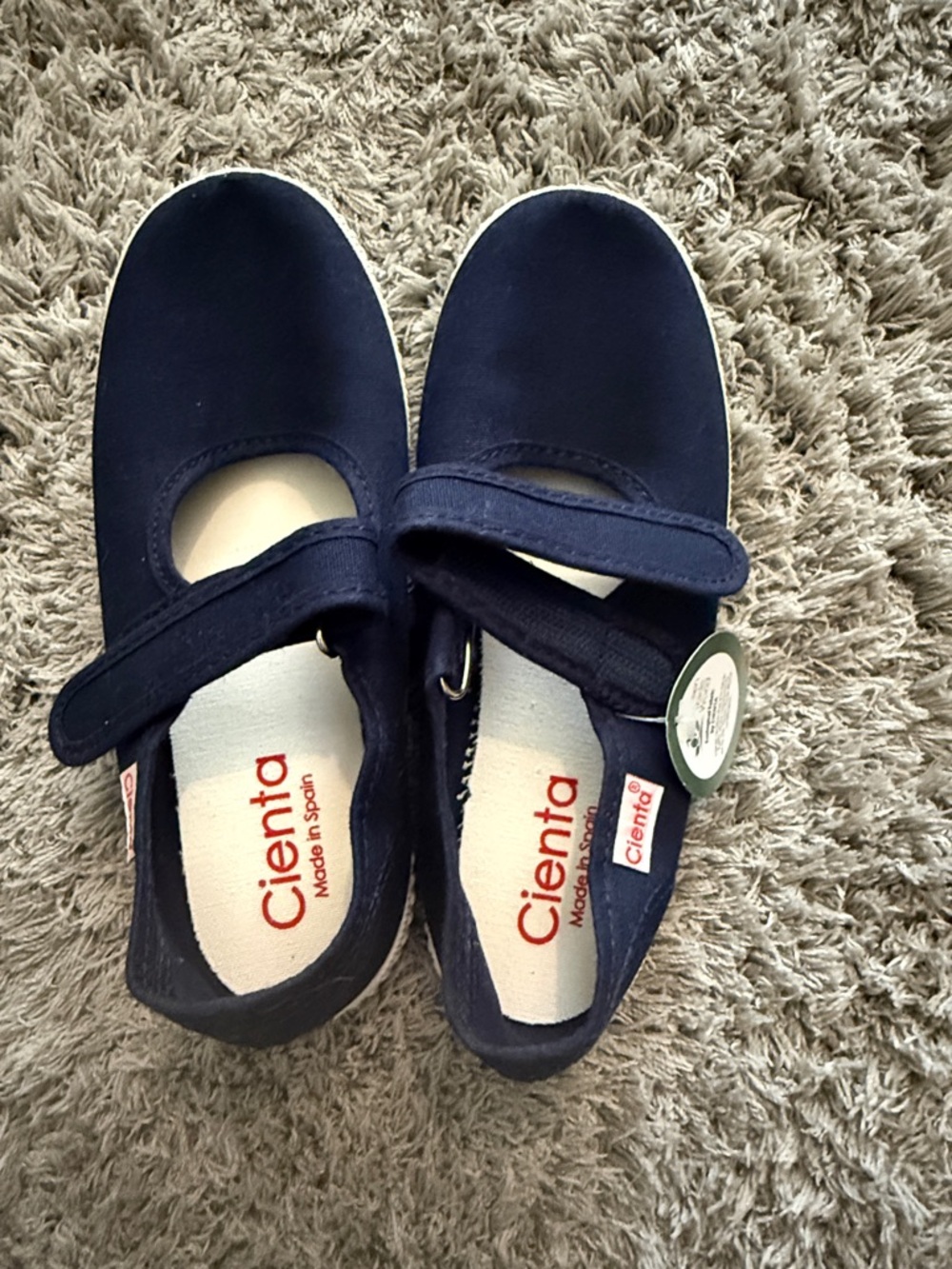 Cienta Navy Mary Jane Canvas Shoes for Kids